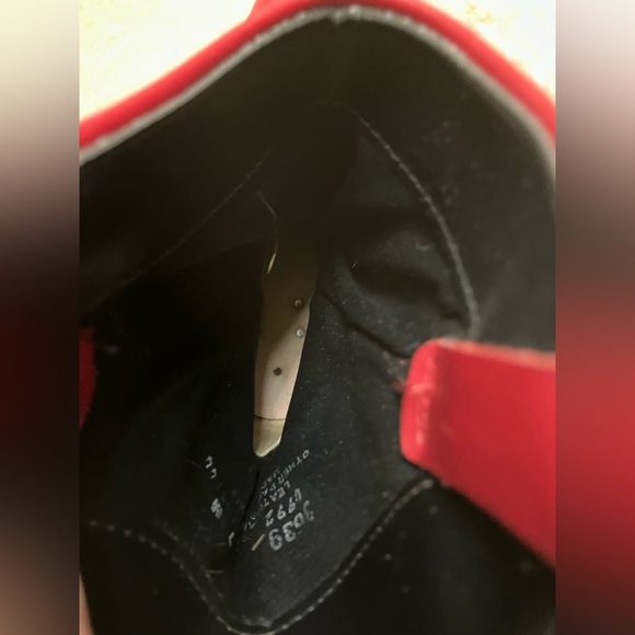 Women’s Cowgirl Red Silver Trim Western Slouch Ankle Size 7 - Picture 13 of 14